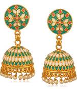 White pearl earrings