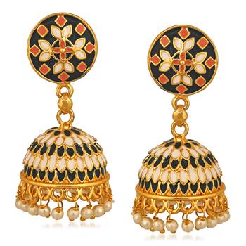 Blue pearl earrings 1