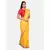Yellow woven linen saree with blouse