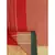 Red woven linen saree with blouse