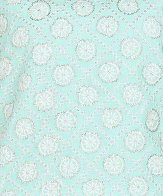 Sky Blue Chikankari Embroidered Cotton Staright Kurti 5