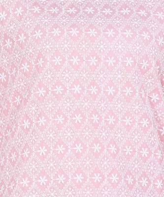 Pink Chikankari Embroidered poly-Cotton Staright Kurti 5
