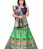 Green Jecard Lengha Anrakali With Blouse