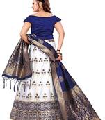 Blue Jecard Lengha Anrakali With Blouse