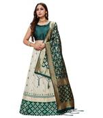 Green Jecard Lengha Anrakali With Blouse
