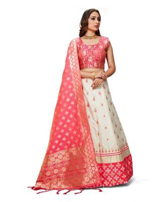 Pink Jecard Lengha Anrakali With Blouse 1