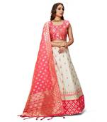 Pink Jecard Lengha Anrakali With Blouse