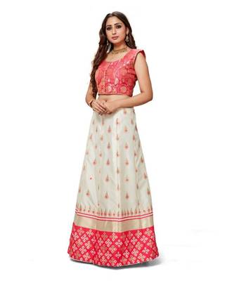 Pink Jecard Lengha Anrakali With Blouse 4