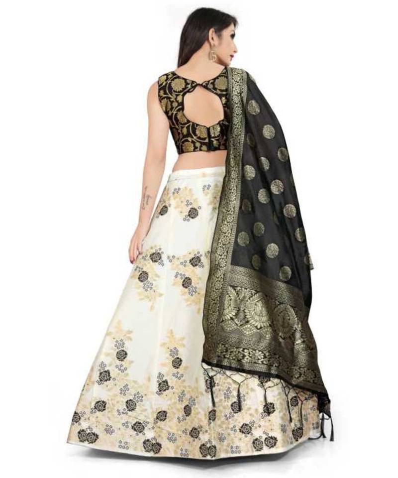Black Jecard Lengha Anrakali With Blouse