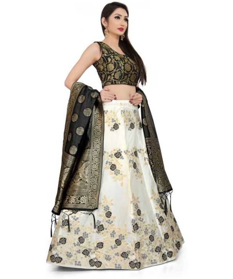 Black Jecard Lengha Anrakali With Blouse