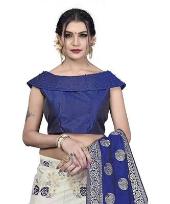 Blue Jecard Lengha Anrakali With Blouse 3