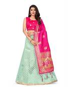 Pink Jecard Lengha Anrakali With Blouse