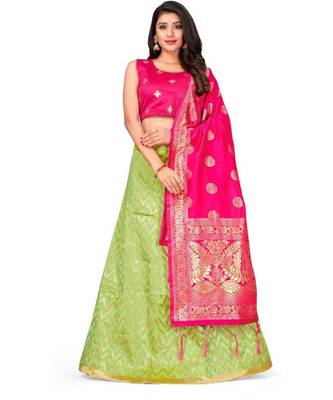 Pink Jecard Lengha Anrakali With Blouse 1