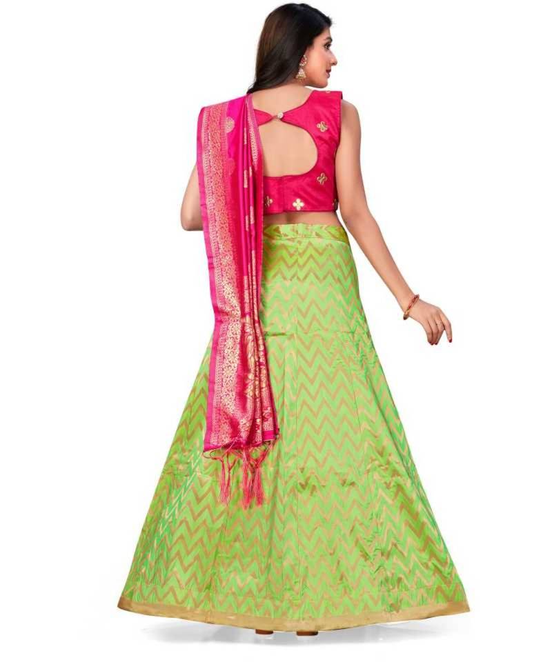 Pink Jecard Lengha Anrakali With Blouse