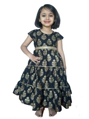 Black 100%, pure cotton Maxi,Dress Gown by Anitabalia_label.Purse free 1