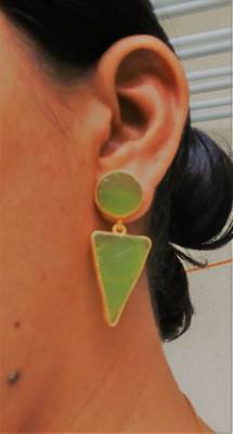RozMili  Handmade Jaipuri Monelisa Stone Drop Earrings for 4