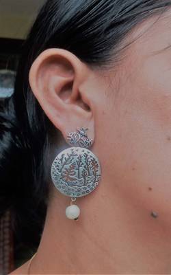 RozMili Indian Handcrafted Brass metal Oxidized finish for women  & Girls 4