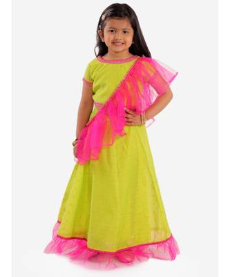 Cotton Jacquard Lehenga Choli With Net Dupatta 1