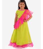 Cotton Jacquard Lehenga Choli With Net Dupatta