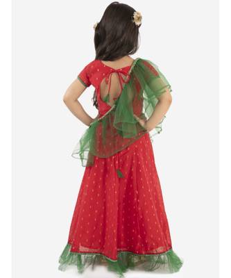 Cotton Jacquard Lehenga Choli With Net Dupatta 2