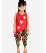 Titli Cross Cut Kurti Dhoti