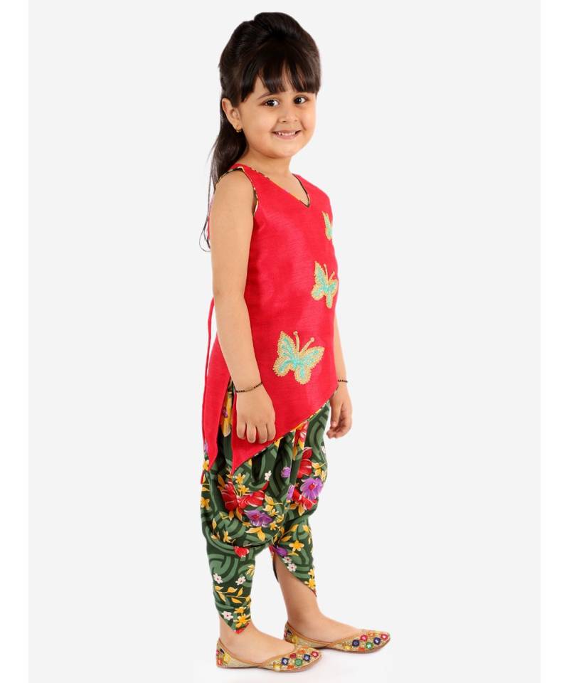 Titli Cross Cut Kurti Dhoti