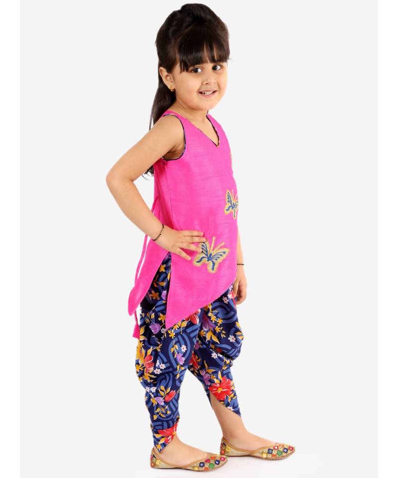 Titli Cross Cut Kurti Dhoti