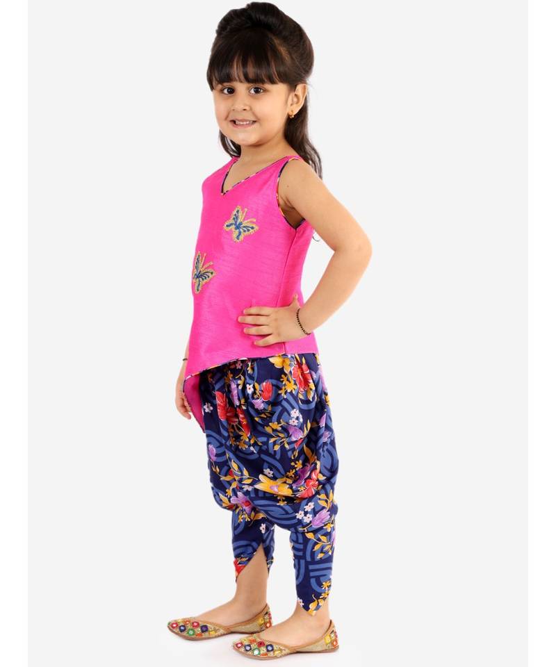 Titli Cross Cut Kurti Dhoti