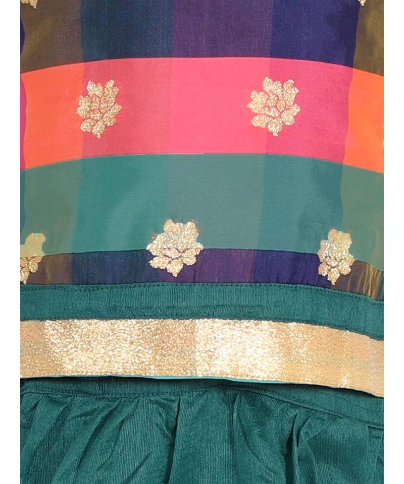 Gold Weave Jacquard Pavda Pattu LEHENGA 