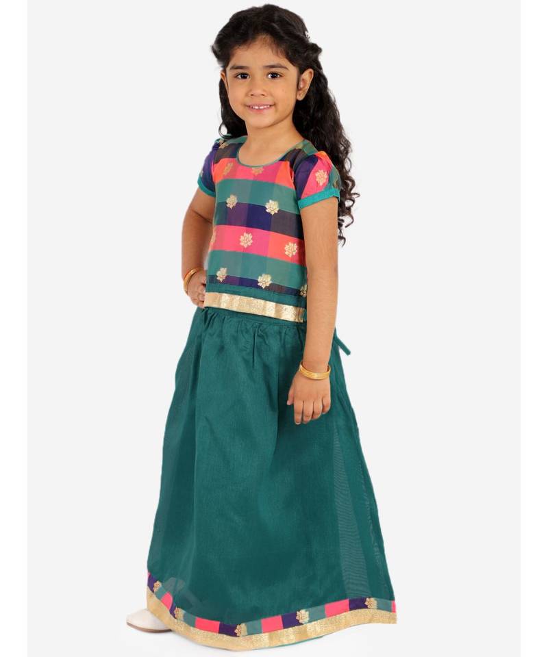 Gold Weave Jacquard Pavda Pattu LEHENGA 