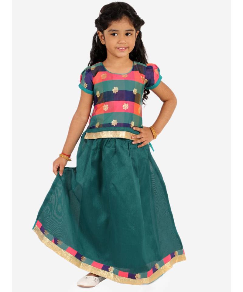 Gold Weave Jacquard Pavda Pattu LEHENGA 