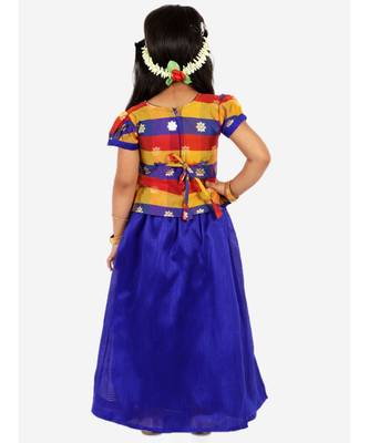 Gold Weave Jacquard Pavda Pattu LEHENGA  2