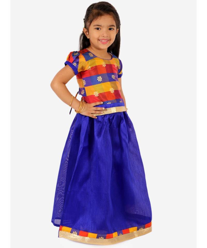 Gold Weave Jacquard Pavda Pattu LEHENGA 