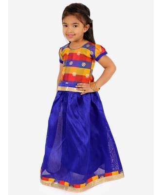 Gold Weave Jacquard Pavda Pattu LEHENGA  5