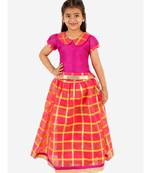 Gold Kota Checks Pavda Pattu LEHENGA 