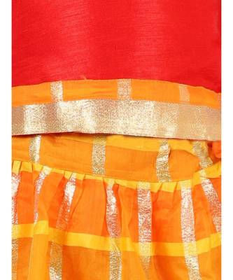 Gold Kota Checks Pavda Pattu LEHENGA  3