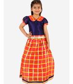 Gold Kota Checks Pavda Pattu LEHENGA 