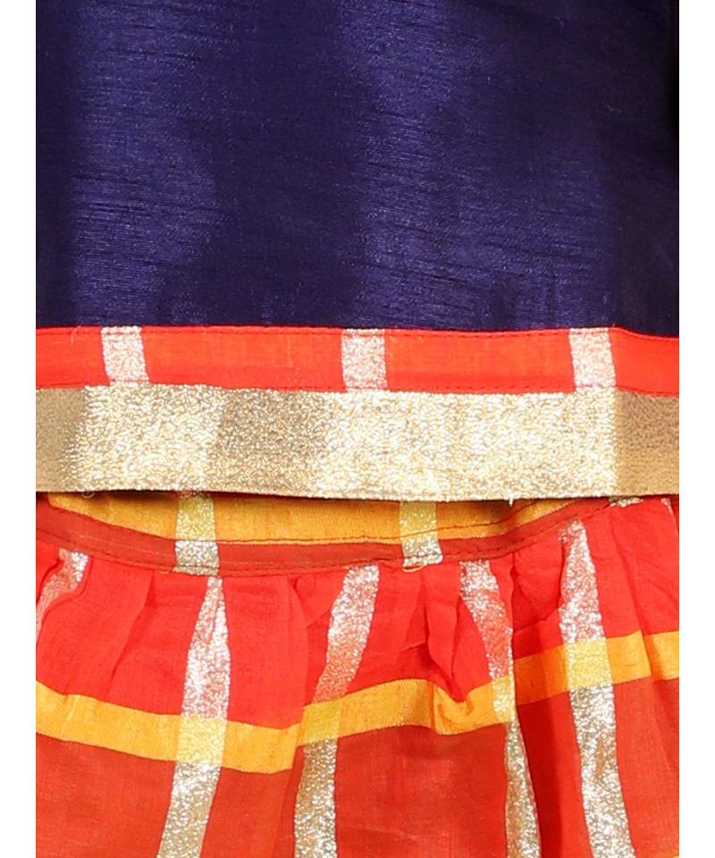 Gold Kota Checks Pavda Pattu LEHENGA 