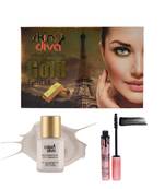 Skin Diva Gold Facial Kit, Color Diva Liquid Makeup Foundation White & Color Diva Rose Gold Mascara Black Combo