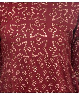 RUH Maroon Block Print kurti 4