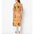 Mustard Cotton Ikat Printed Straight Kurta