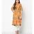 Mustard Cotton Ikat Printed Straight Kurta
