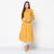 Women Yellow Embroidered Straight Kurta