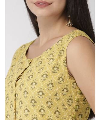 Green Cotton Mull Printed Kurta 3