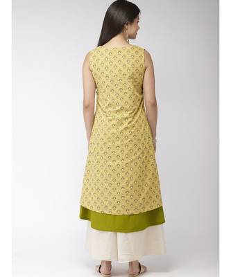 Green Cotton Mull Printed Kurta 5