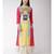 Women Pink & Yellow Printed Straight Kurta