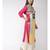 Women Pink & Yellow Printed Straight Kurta