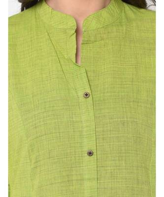 Lime Pure Cotton A Line Kurta 7