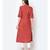 Rust Pure Cotton A Line Kurta