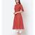 Rust Pure Cotton A Line Kurta